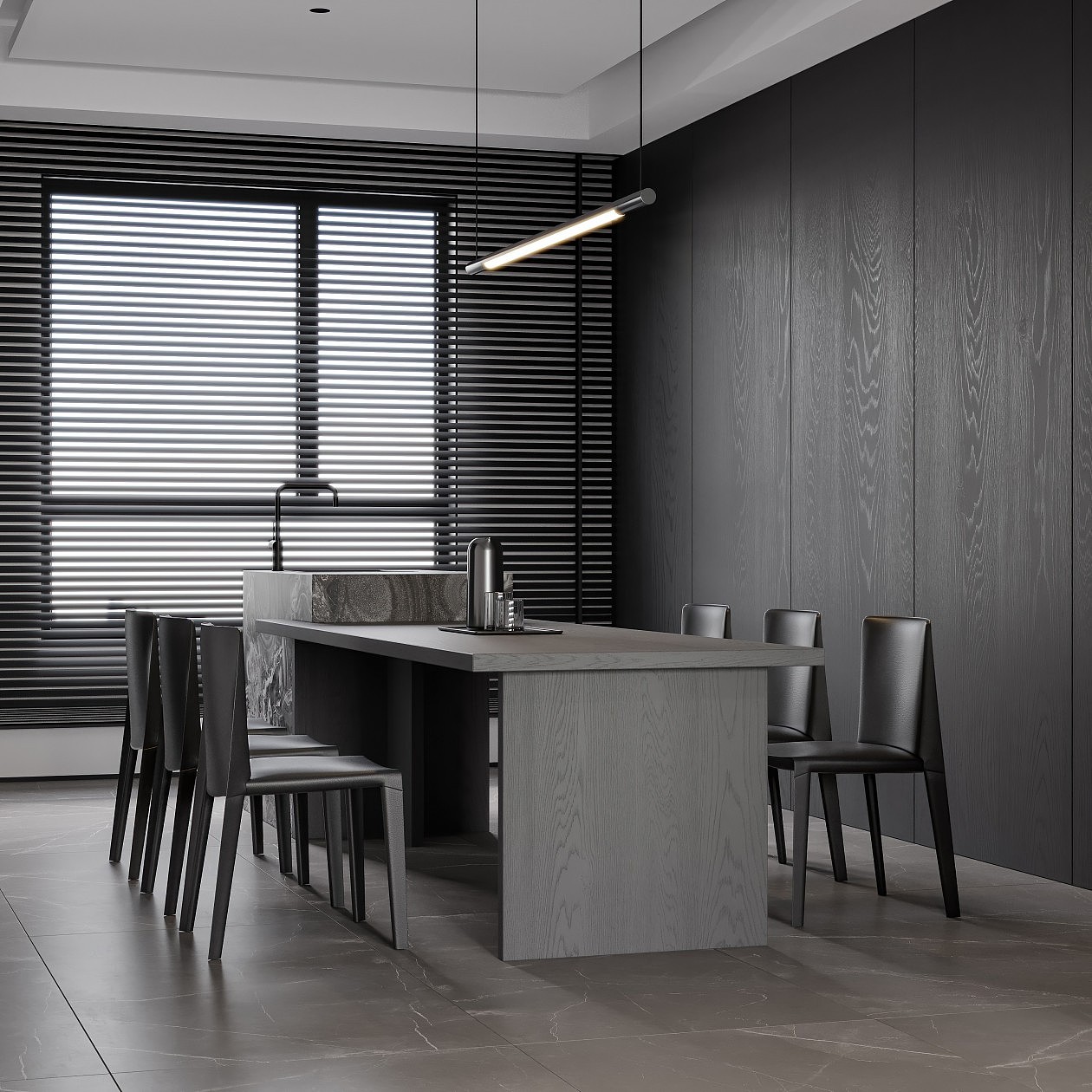 现代暗色系列客餐厅