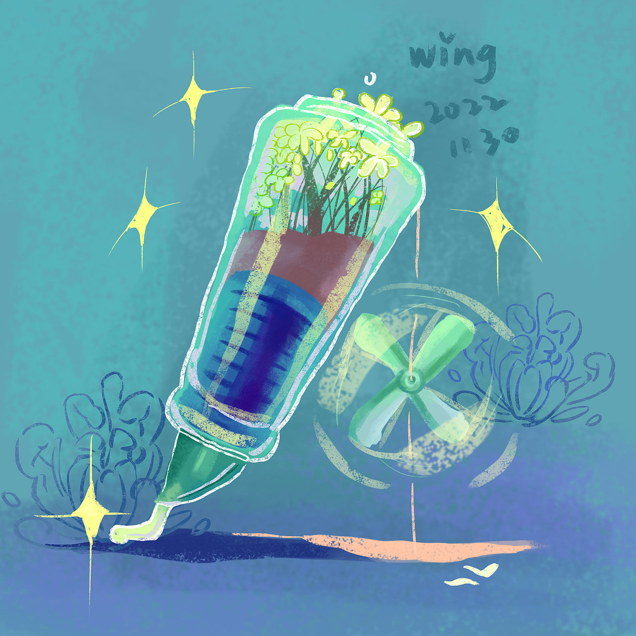 钢笔风扇泥土花1130（图ZMzI0MTM5MTEy） - 儿童插画 - 站酷设计师wing08816原创素材 - 站酷ZCOOL