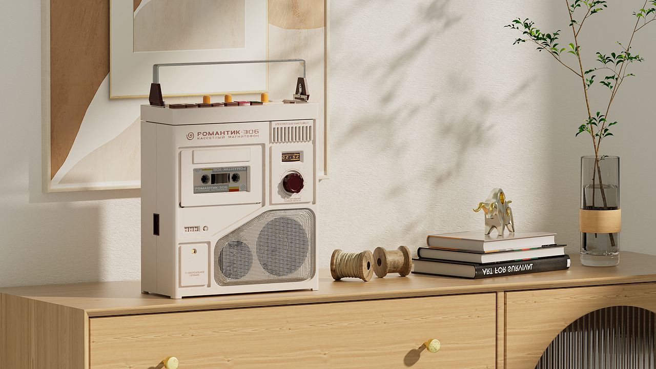 产品材质渲染练习：收音机