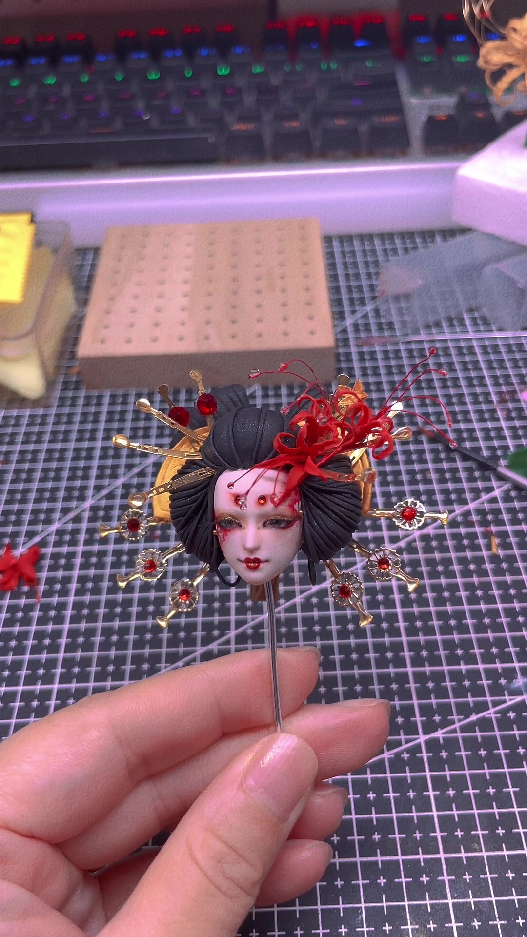 原创粘土作品——花美人系列之《彼岸之魂》（图ZMzQ5NDg1NDM2） - 手办/模玩 - 站酷设计师西西里的爱美丽原创素材 - 站酷ZCOOL