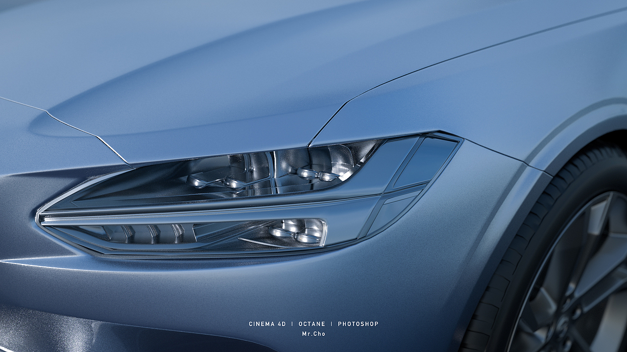 Volvo S90汽车动画渲染