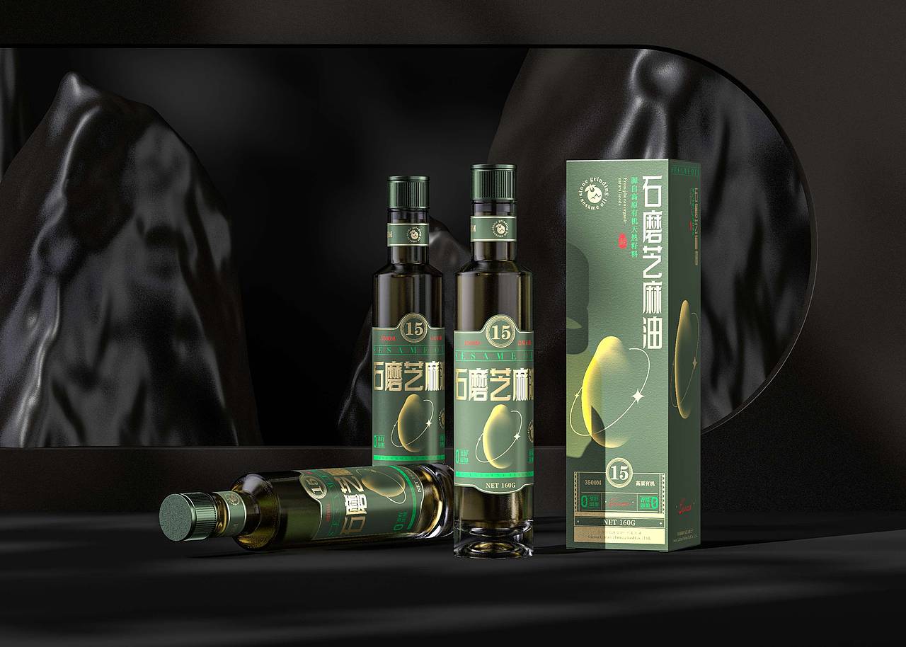 芝麻油×后潮｜石磨芝麻油包装设计（图ZMzI2NTA3OTA4） - 包装 - 站酷设计师后潮品牌设计原创素材 - 站酷ZCOOL