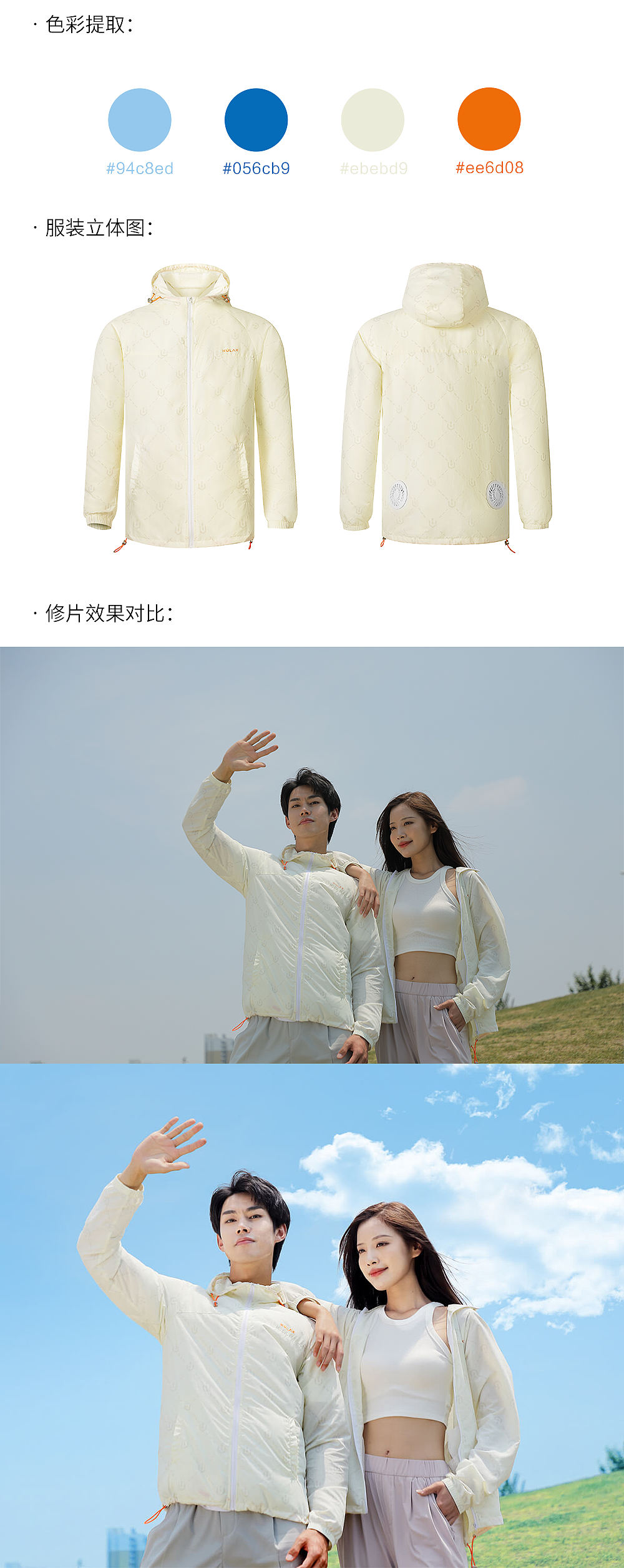 自带风扇!夏季多功能空调服详情页/石墨烯面料