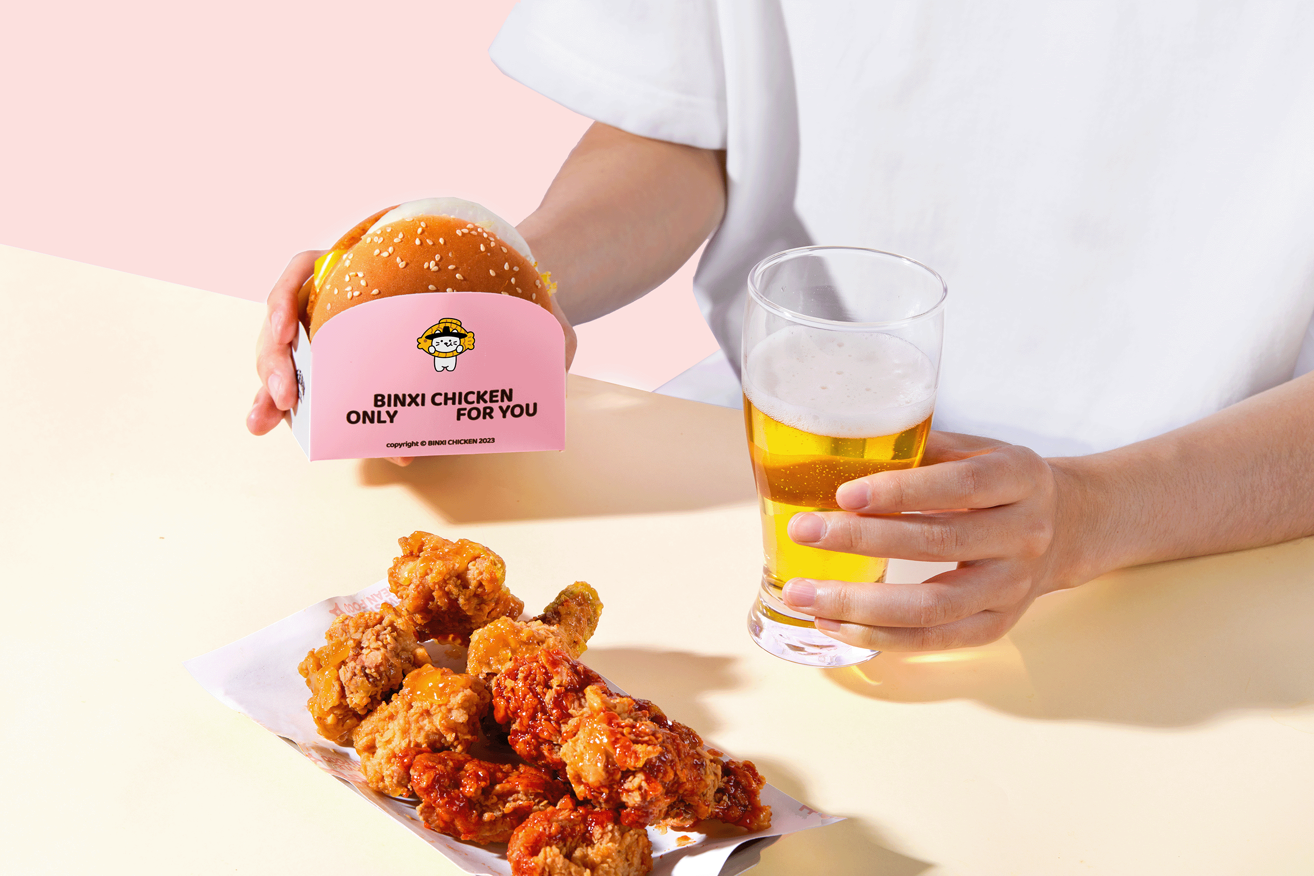「宾喜CHICKEN」韩式炸鸡餐饮品牌全案设计 - ISLELESS（图ZMzQ1OTQyODgw） - 品牌 - 站酷设计师循环现场原创素材 - 站酷ZCOOL