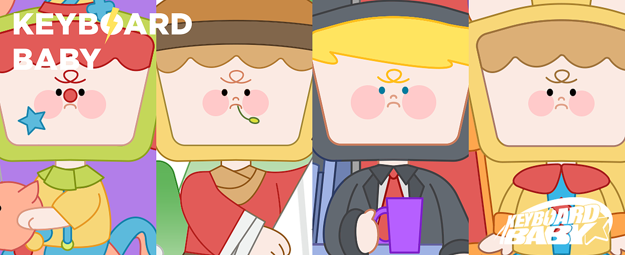 原创IP人物设计｜KEYBOARDBABY（图ZMzUwNDEyNzA4） - IP形象 - 站酷设计师莓煩恼原创素材 - 站酷ZCOOL
