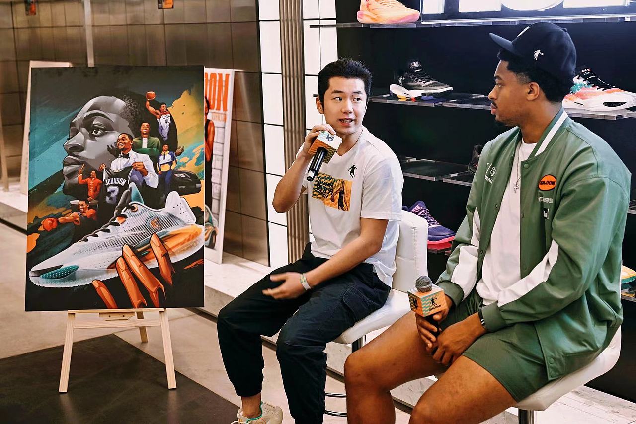 中乔体育KJ凯尔登约翰逊中国行插画海报设计 美漫写实