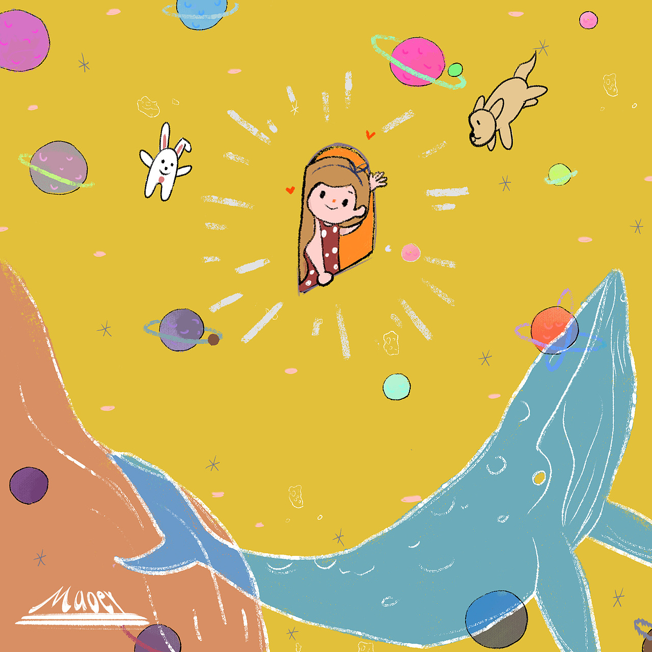 文创插画-Alice太空历险记（图ZMzMyMjc5MzQw） - 儿童插画 - 站酷设计师非凡哥品牌设计原创素材 - 站酷ZCOOL