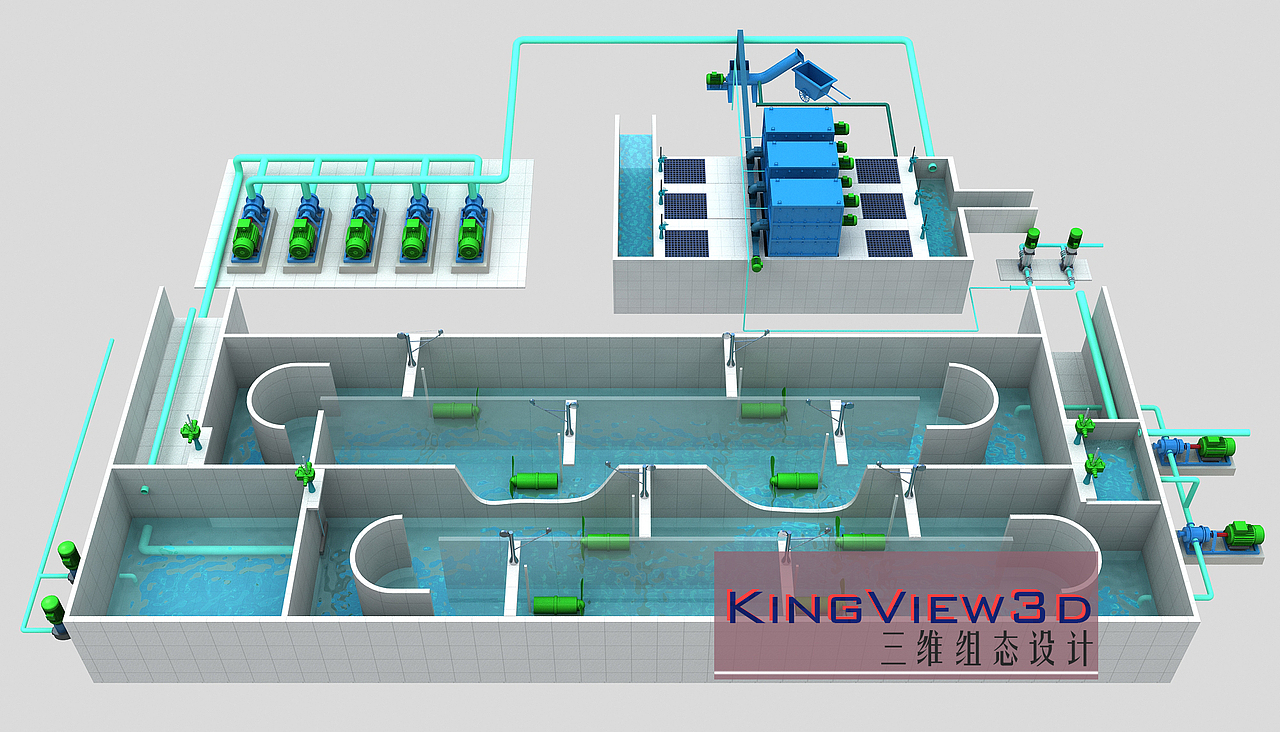 污水处理厂的常见工艺3D展示(1)（图ZMzA4MzA1MzUy） - 其他三维 - 站酷设计师三维组态设计原创素材 - 站酷ZCOOL