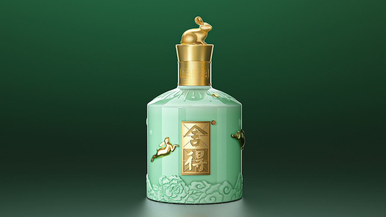 舍得生肖酒丨祥兔阅春色·宋瓷青江山（图ZMzI1OTIzNTE2） - 包装 - 站酷设计师哆徕咪设计原创素材 - 站酷ZCOOL