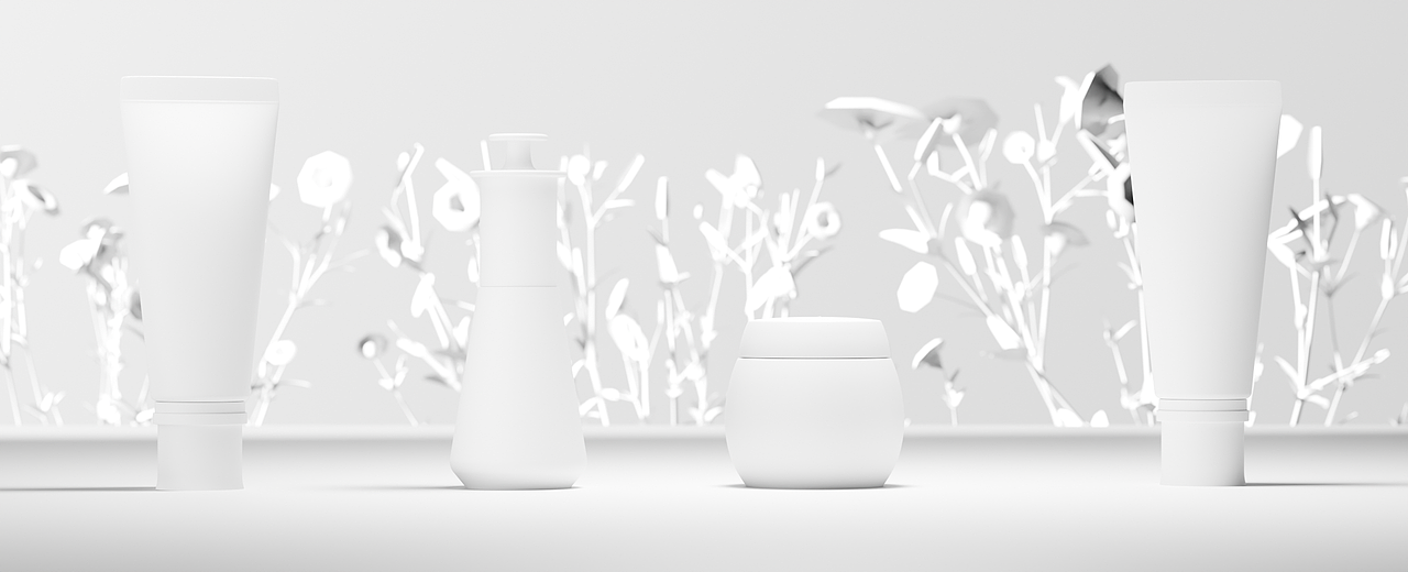 BLENDER 幂后护肤品系列海报渲染