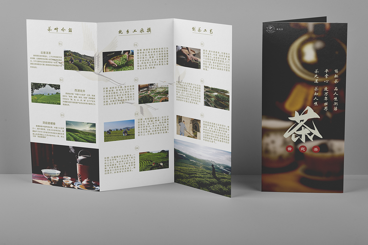 云宛茶三折页设计（图ZMzIxOTM4MTMy） - 包装 - 站酷设计师蟹蟹睡了原创素材 - 站酷ZCOOL