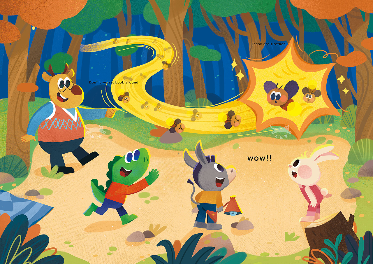 英语故事绘本5《Sleep in the Forest》|儿童插画