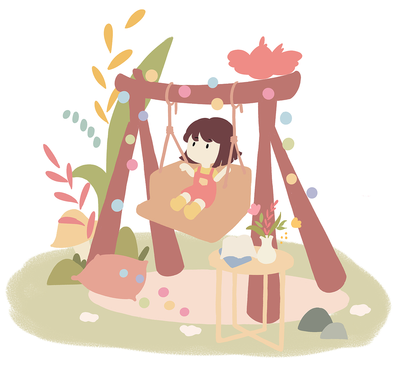 原创小场景插画（图ZMzQ4NTI2ODY4） - 儿童插画 - 站酷设计师是兔牙呀原创素材 - 站酷ZCOOL