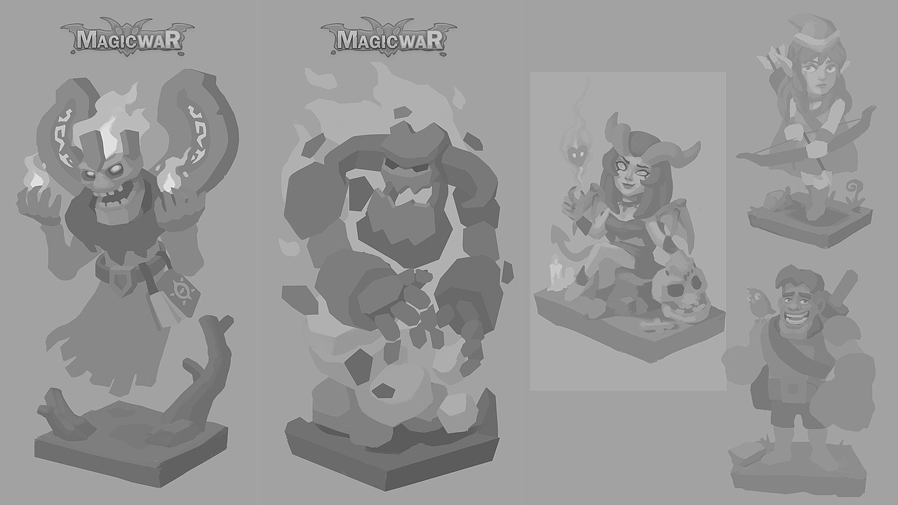 一组Q版欧美卡通角色原画