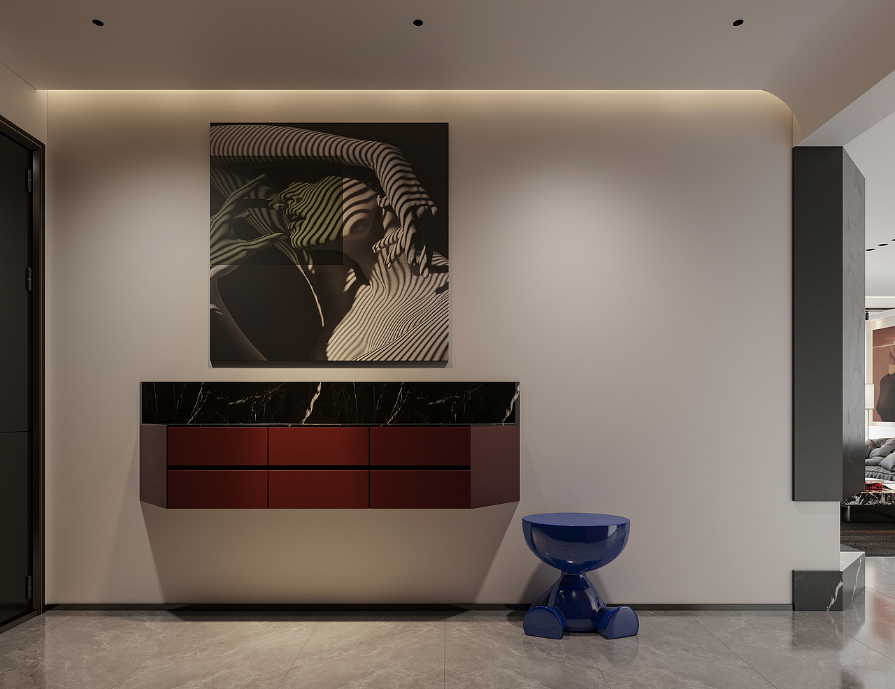 周笙笙全案设计 |134m²格调与品味的极致融合（图ZMzM3ODA1MTY0） - 家装设计 - 站酷设计师周笙笙全案设计原创素材 - 站酷ZCOOL