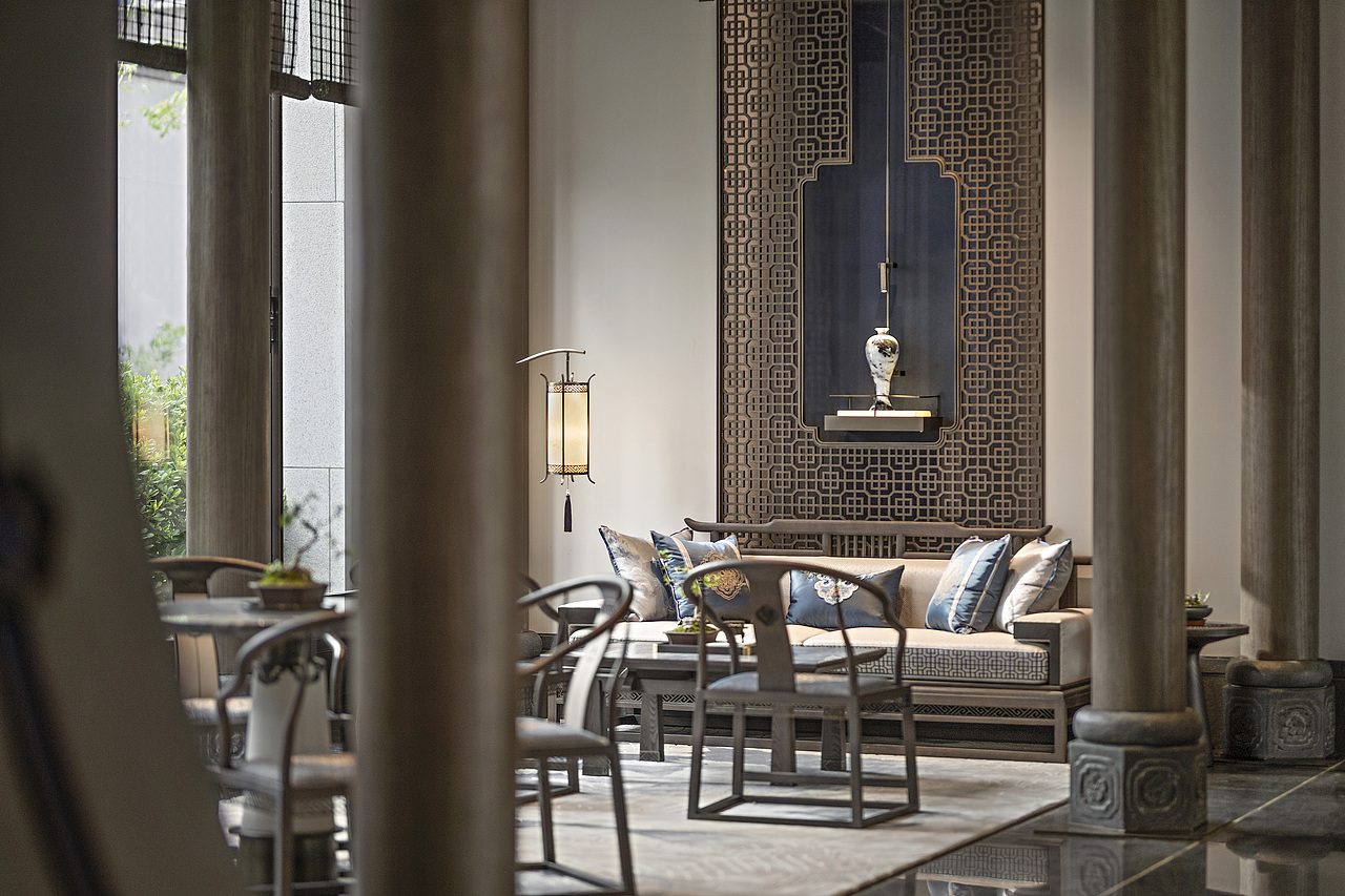 盘石设计 | 600㎡中式售楼处，白墙黛瓦，筑梦诗画徽境（图ZMzM3NjU4NTY4） - 商业空间设计 - 站酷设计师深圳盘石设计原创素材 - 站酷ZCOOL