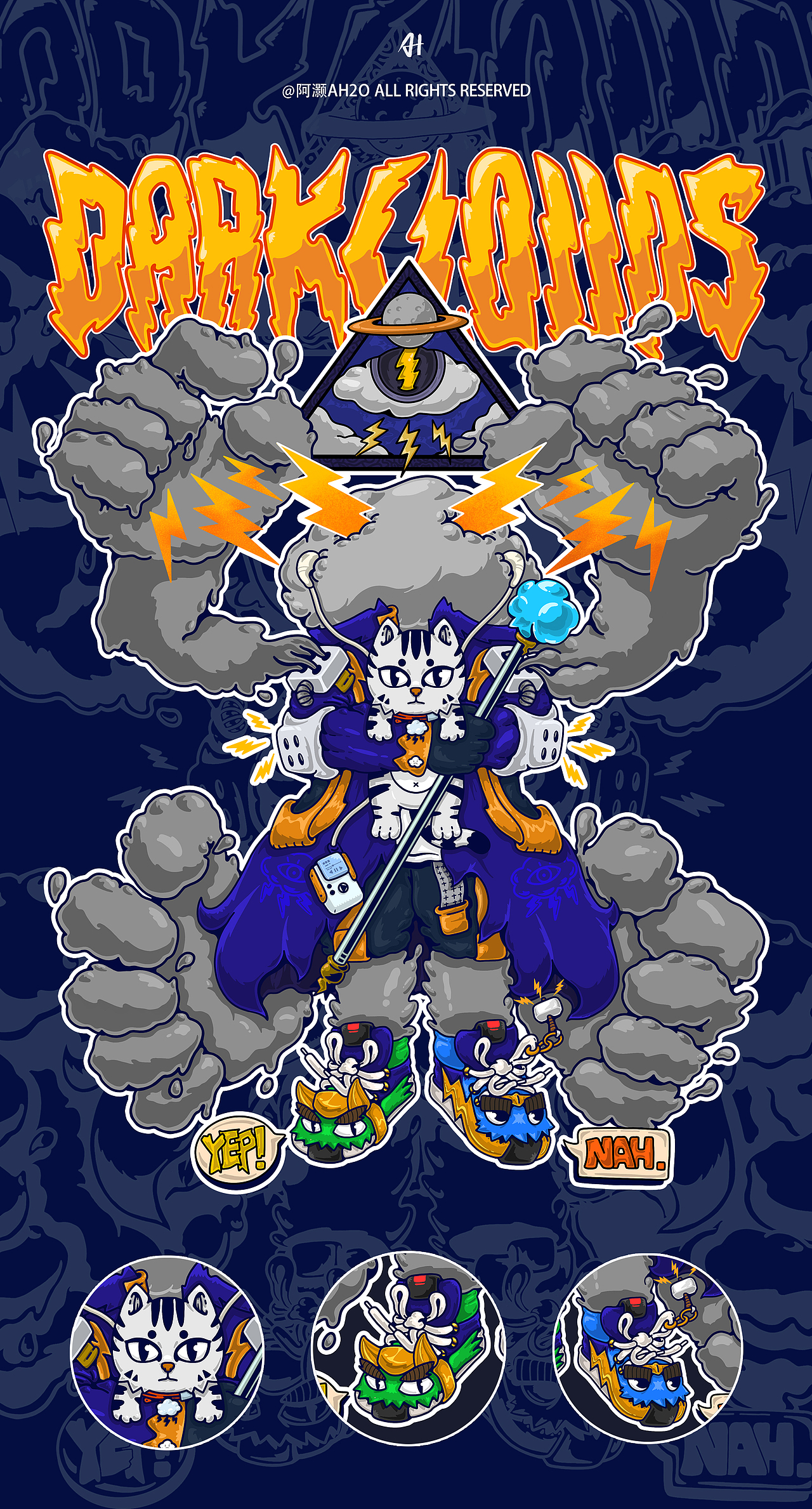 ［乌云之子］Son Of Darkclouds（图ZMzA4MDU0MzA0） - 新锐潮流插画 - 站酷设计师阿灏AH2O原创素材 - 站酷ZCOOL