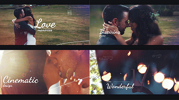 AE模板|优雅婚礼快剪结婚邀请函创意照片视频展示动态