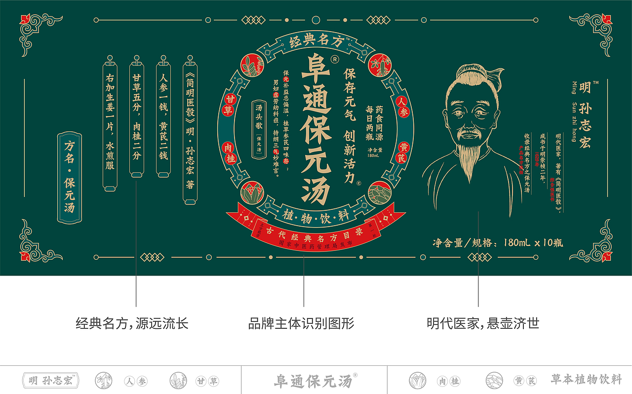 阜通保元汤「草本植物饮料」包装设计（图ZMzE0Njc2MDQw） - 包装 - 站酷设计师赣南以北原创素材 - 站酷ZCOOL