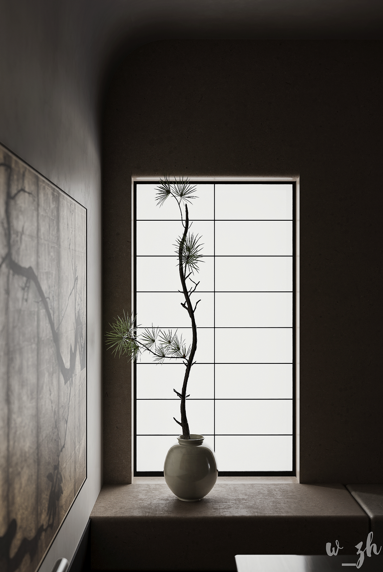 拾一设计-茶馆实景临摹