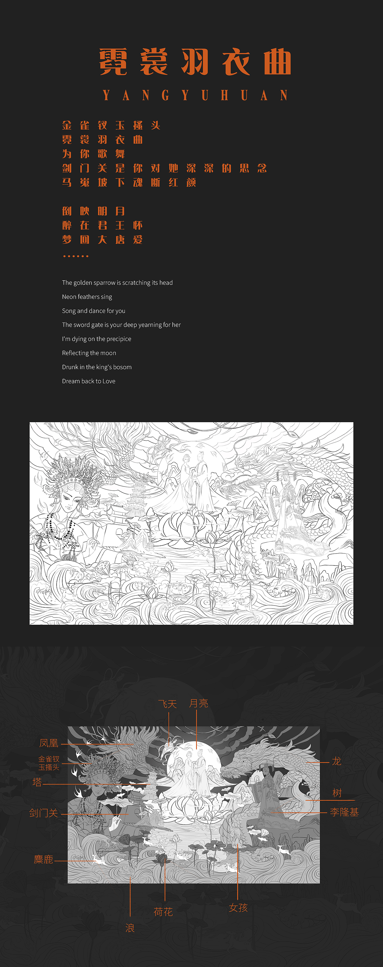 原创插画｜霓裳羽衣曲（图ZMzAzMjA0MTU2） - 商业插画 - 站酷设计师郭小欢原创素材 - 站酷ZCOOL