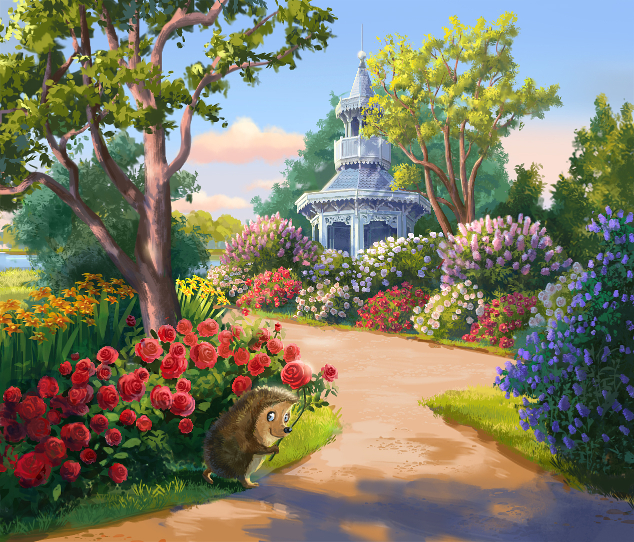 海外休閑游戲場景原畫（圖ZMzA2OTIwODg0） - 商業(yè)插畫 - 站酷設計師Sindy若葉原創(chuàng)素材 - 站酷ZCOOL