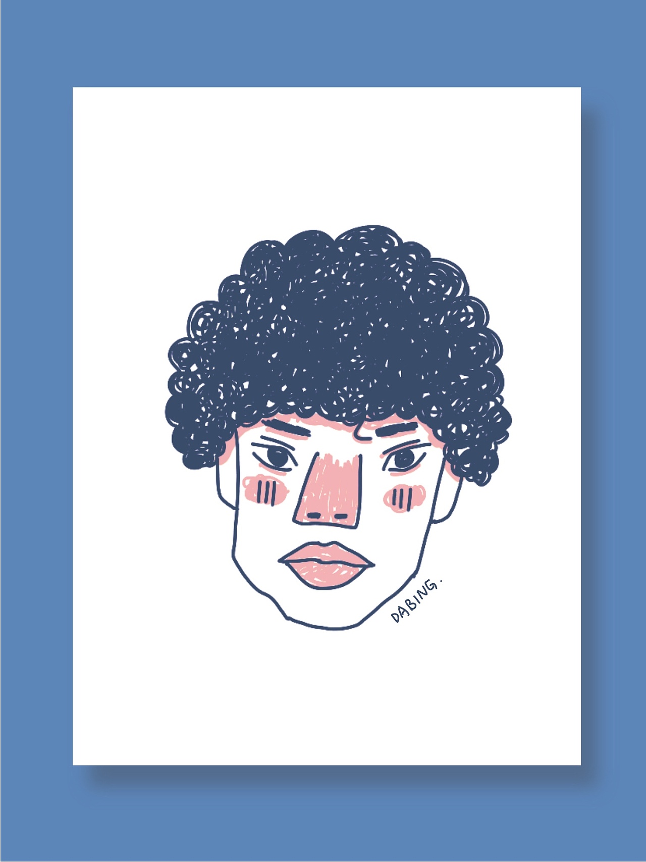 线条风插画人物头像练习