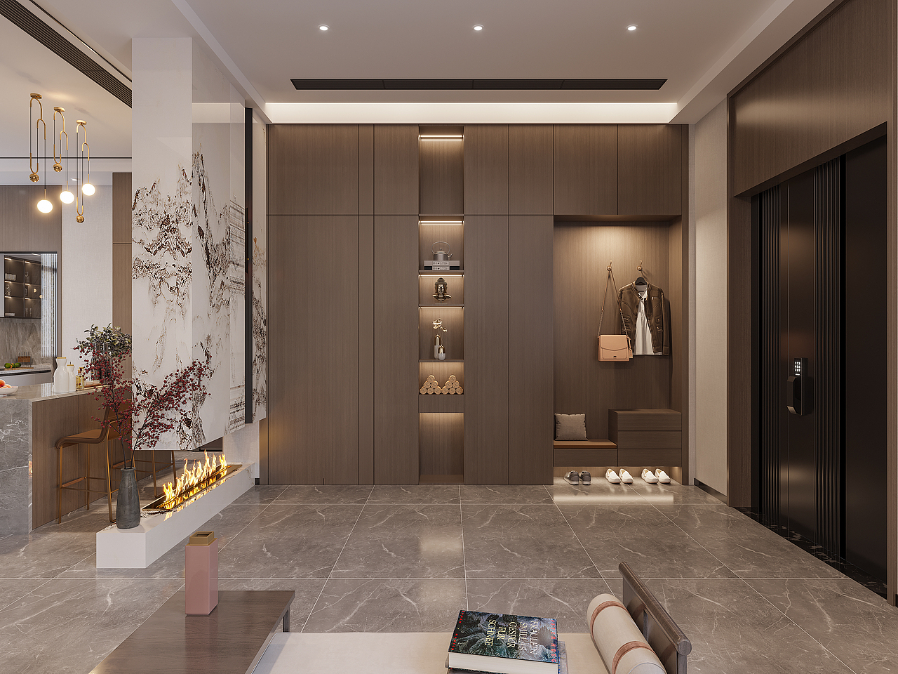 一步一景的新中式别墅,光是客厅就被惊艳到了,高级!