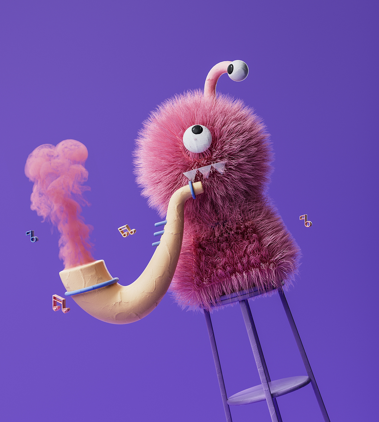 C4D建模渲染 《小怪兽音乐会》