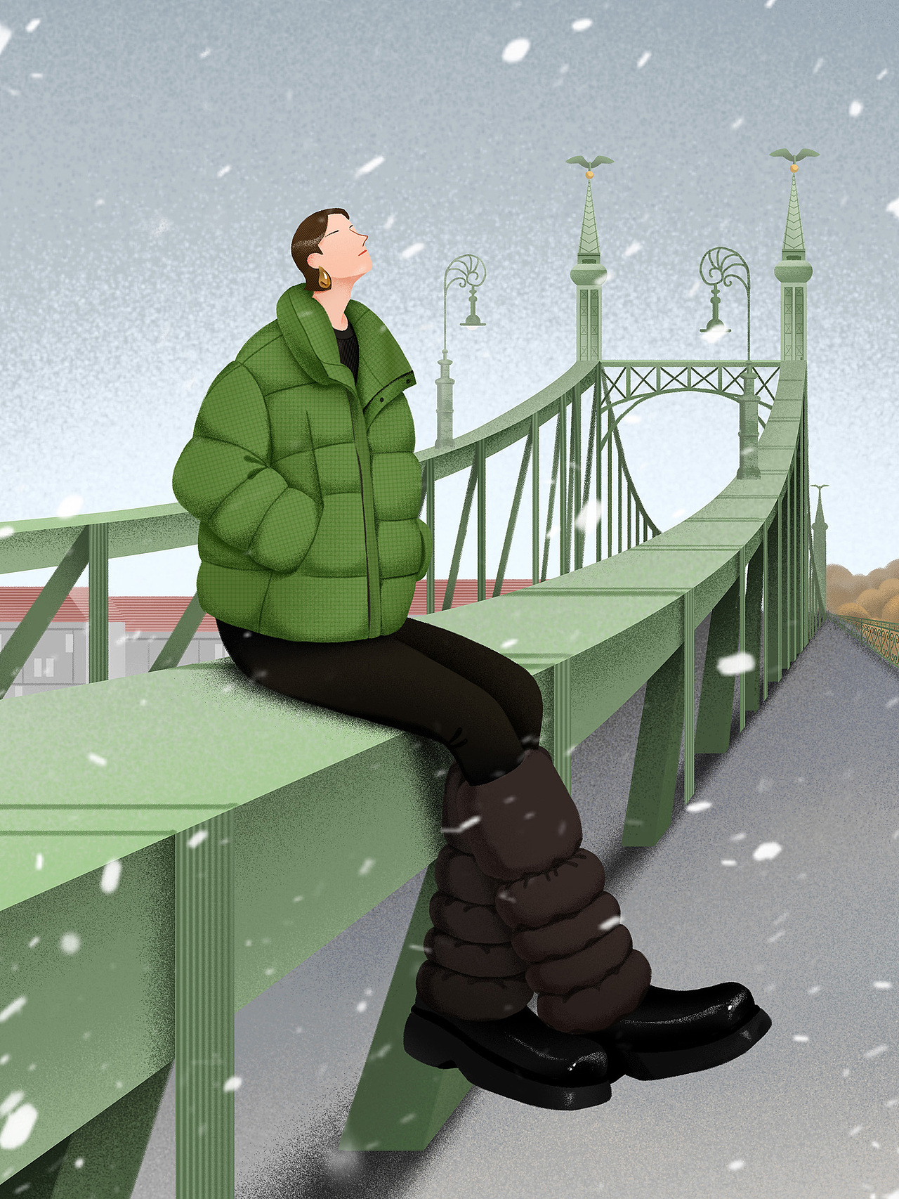 朗姿LANCY FROM25 合作｜霍尔多巴吉白鹅绒系列（图ZMzUyNTU1NTEy） - 商业插画 - 站酷设计师李耳耳耳原创素材 - 站酷ZCOOL