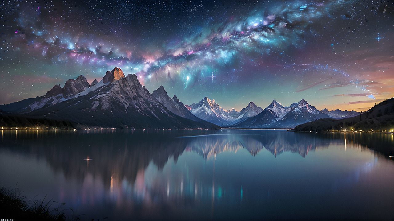 AI一键绘画 《山水风景人物插画》 AI人工智能