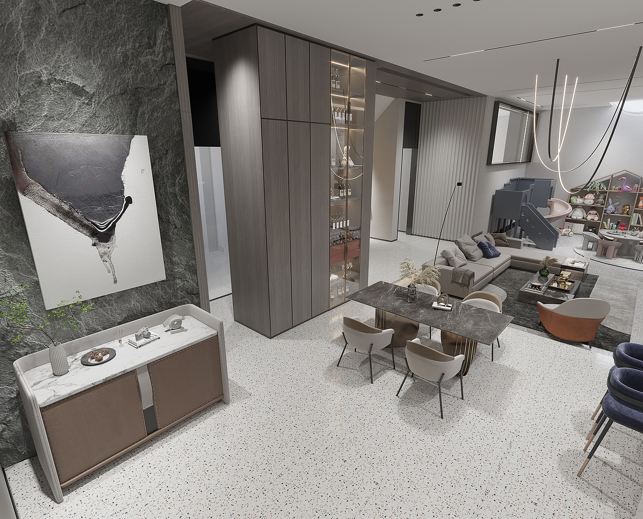 现代黑白灰别墅