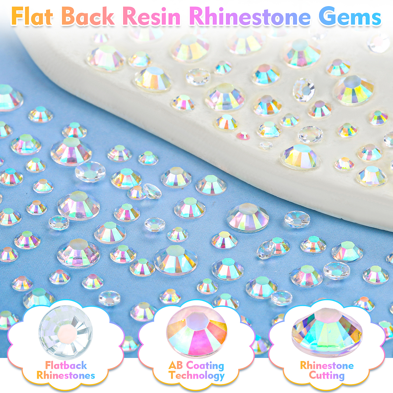 亚马逊主图设计-彩色水钻-彩色风格搭配摄影--多套合集