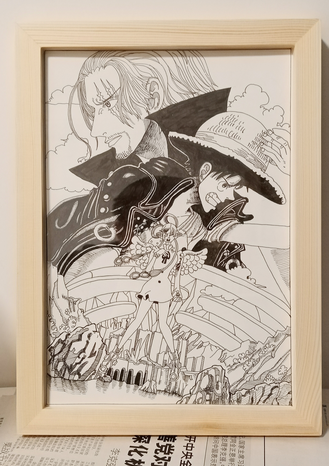 针管笔手绘—红发歌姬