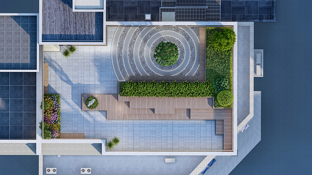 200㎡ 现代风格屋顶花园 多方案（图ZMzI0MTU1OTA0） - 景观设计 - 站酷设计师梁西凹原创素材 - 站酷ZCOOL