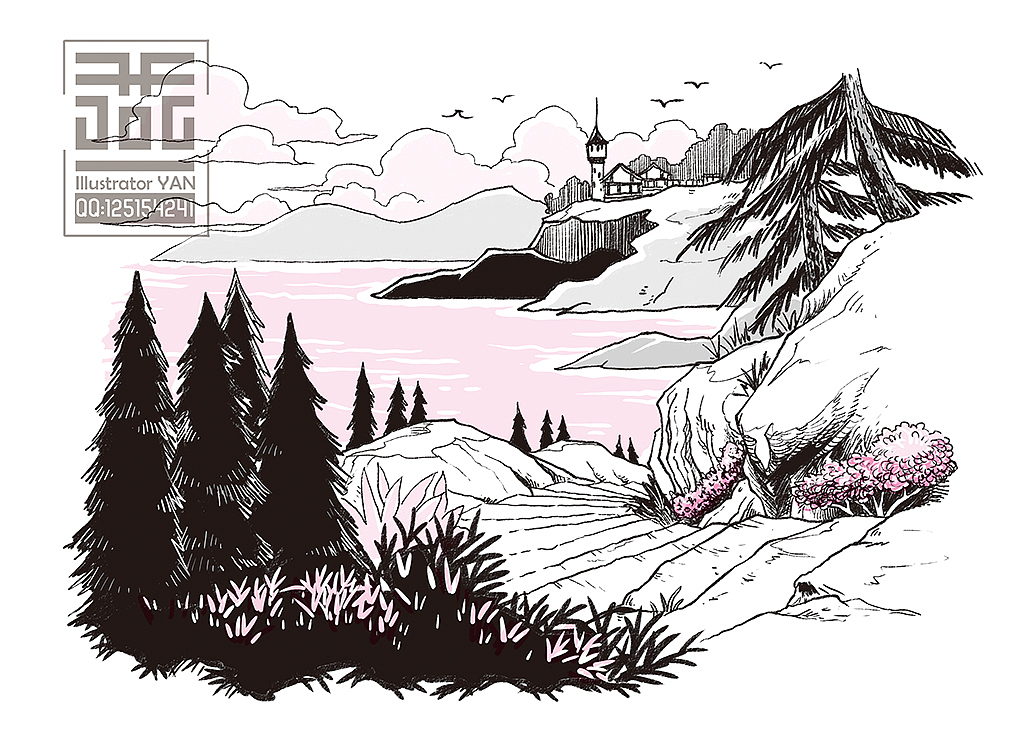 诗歌双色图-2（图ZMzIxNjQ0MjI4） - 儿童插画 - 站酷设计师小燕仙原创素材 - 站酷ZCOOL