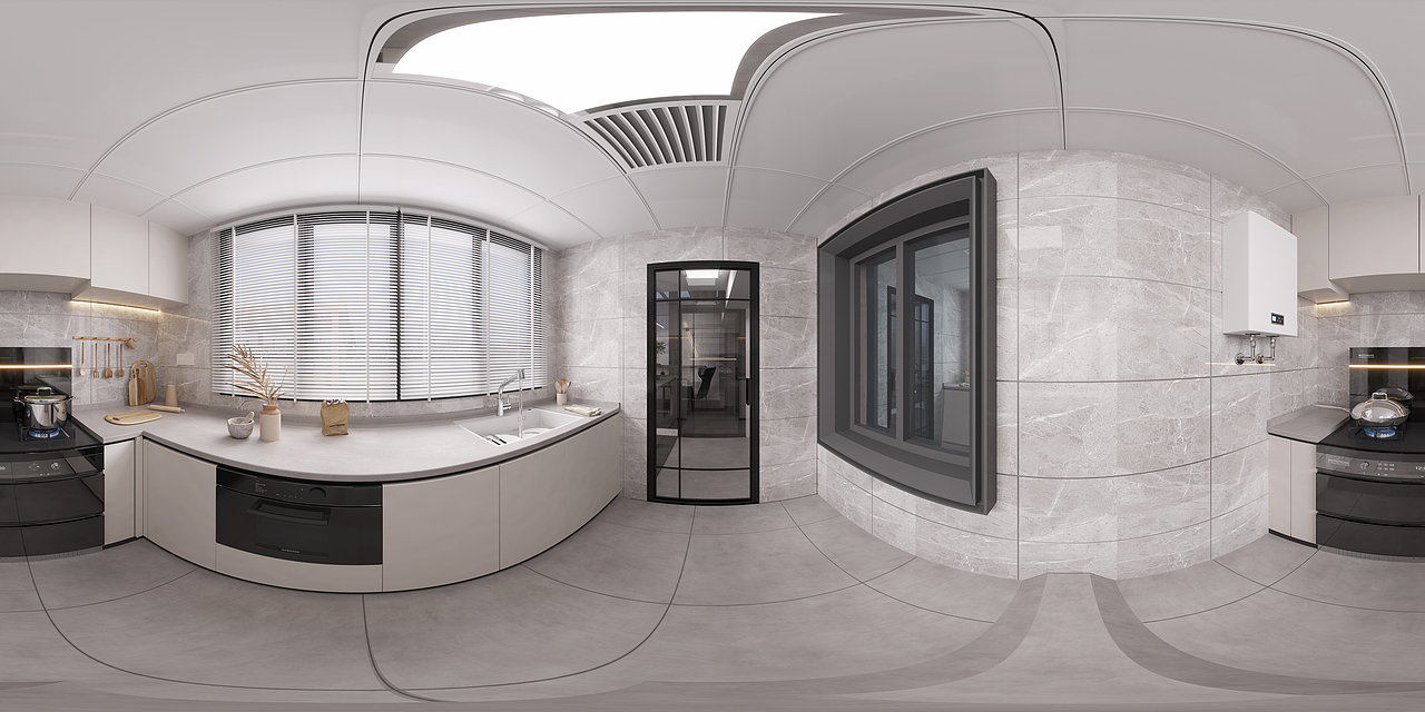 现代客餐厅花园家装设计