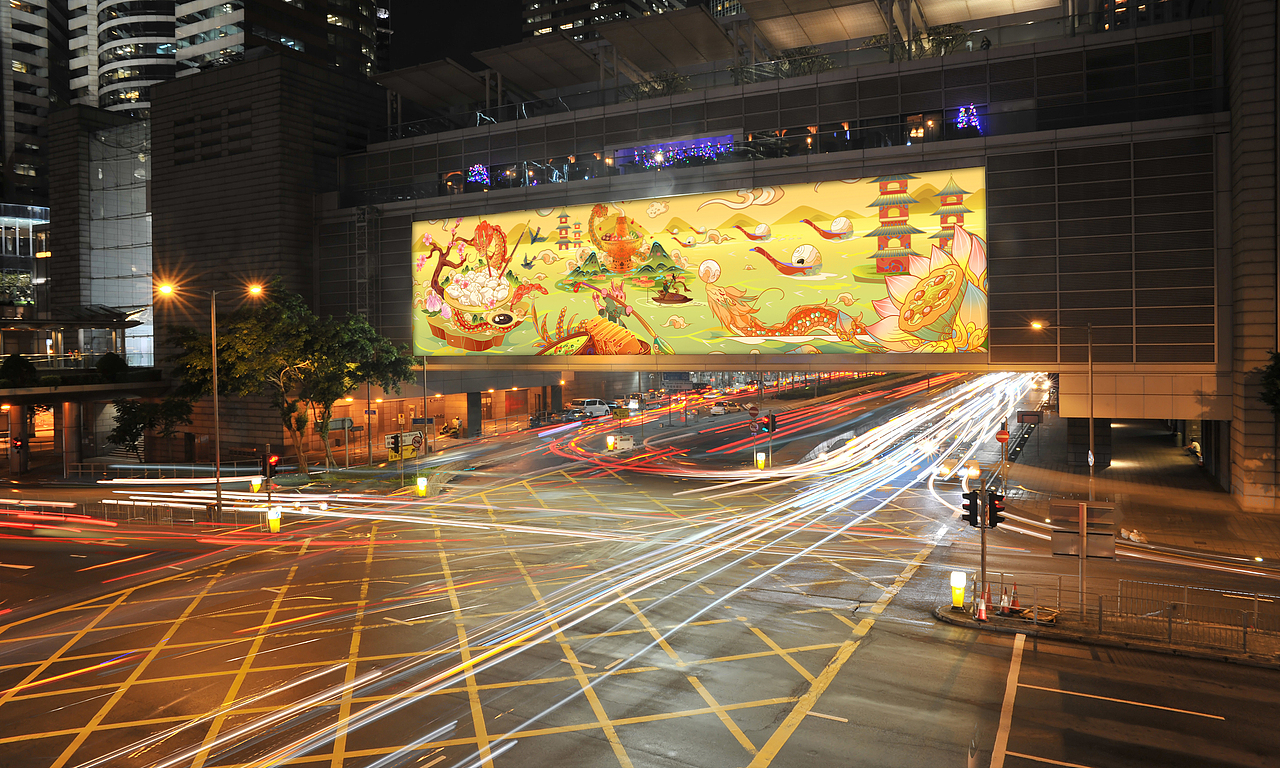 龙年春节印象插画 群龙迎春