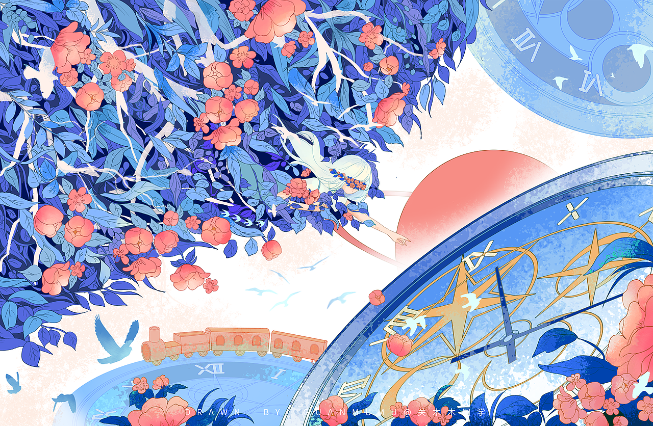 《时不语》插画合集（图ZMzQ2NTg3NTIw） - 创作习作 - 站酷设计师关木木同学原创素材 - 站酷ZCOOL
