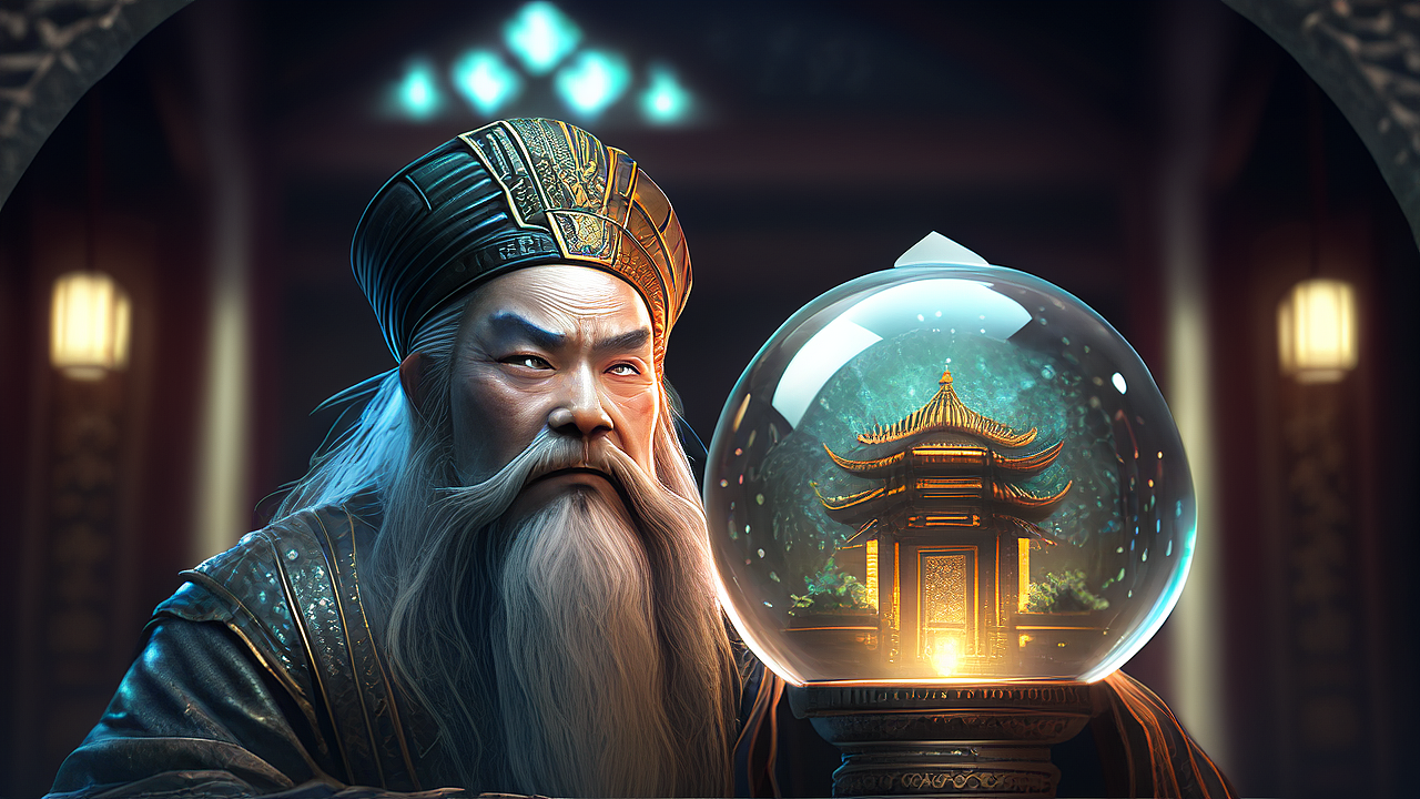 国潮中国风水晶球 共工 神龙 麒麟 玄武神兽 渲染绘画（图ZMzM3NDE0NTAw） - 绘画 - 站酷设计师茶与小笼包原创素材 - 站酷ZCOOL