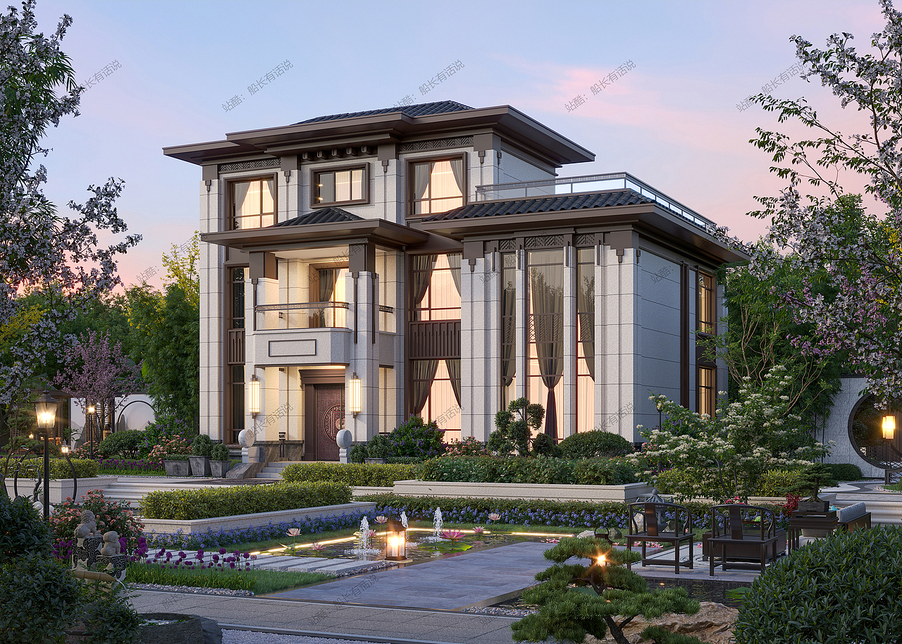 高端别墅外观效果图