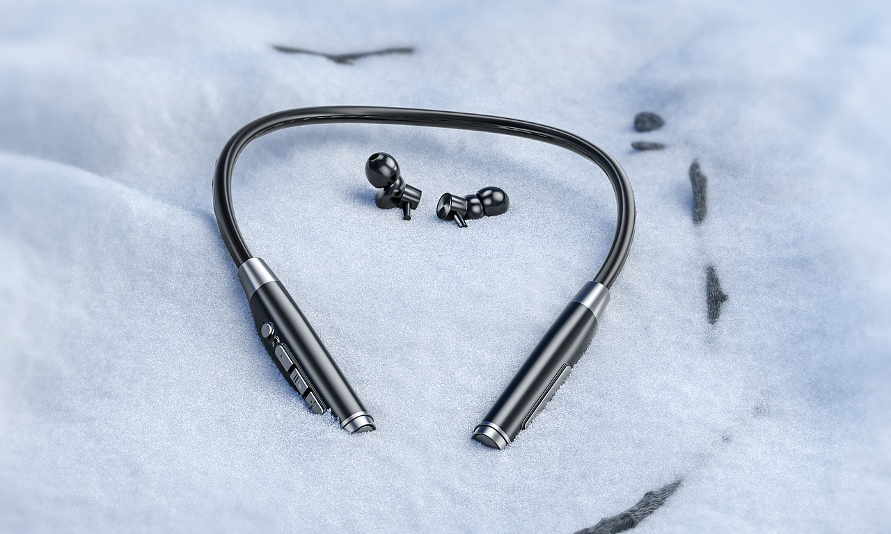 白雪场景耳机C4D建模渲染原创作品第一稿（图ZMzE5Mzg4ODQw） - 电商 - 站酷设计师xiaoxieC4D训练营原创素材 - 站酷ZCOOL