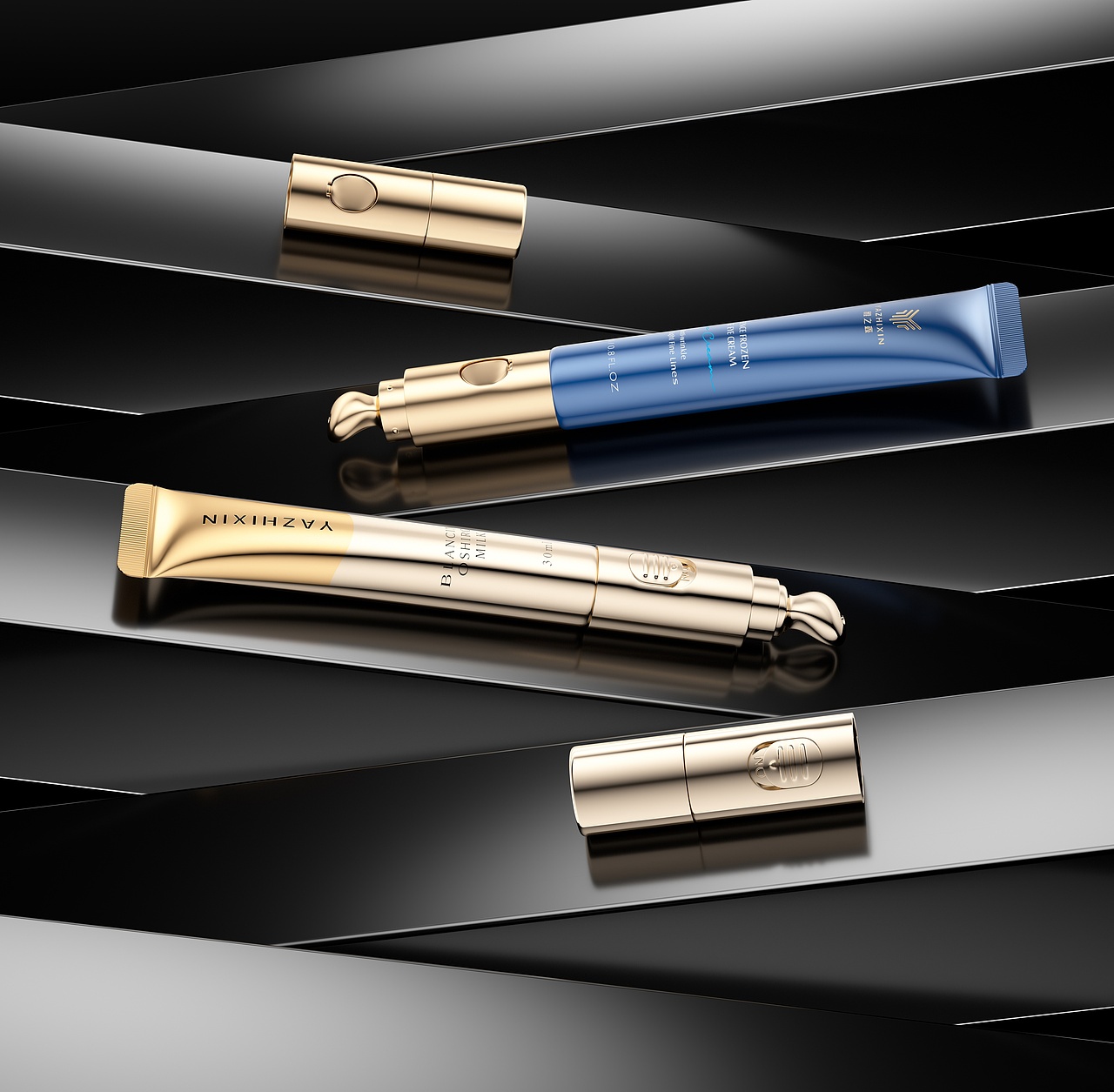 化妆品样板包材画册渲染图（图ZMzY3NjU2Mzgw） - 产品 - 站酷设计师Pineapploooo原创素材 - 站酷ZCOOL