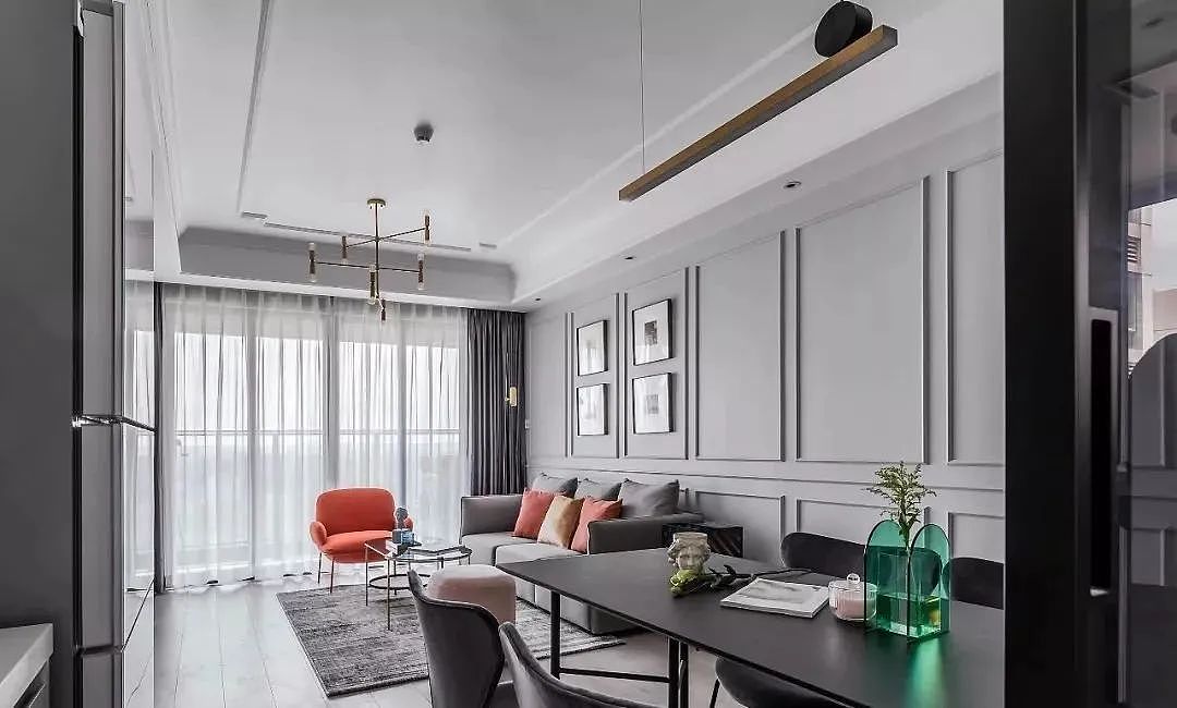 125㎡简约美式风新房,全屋高级灰打造,大气简约