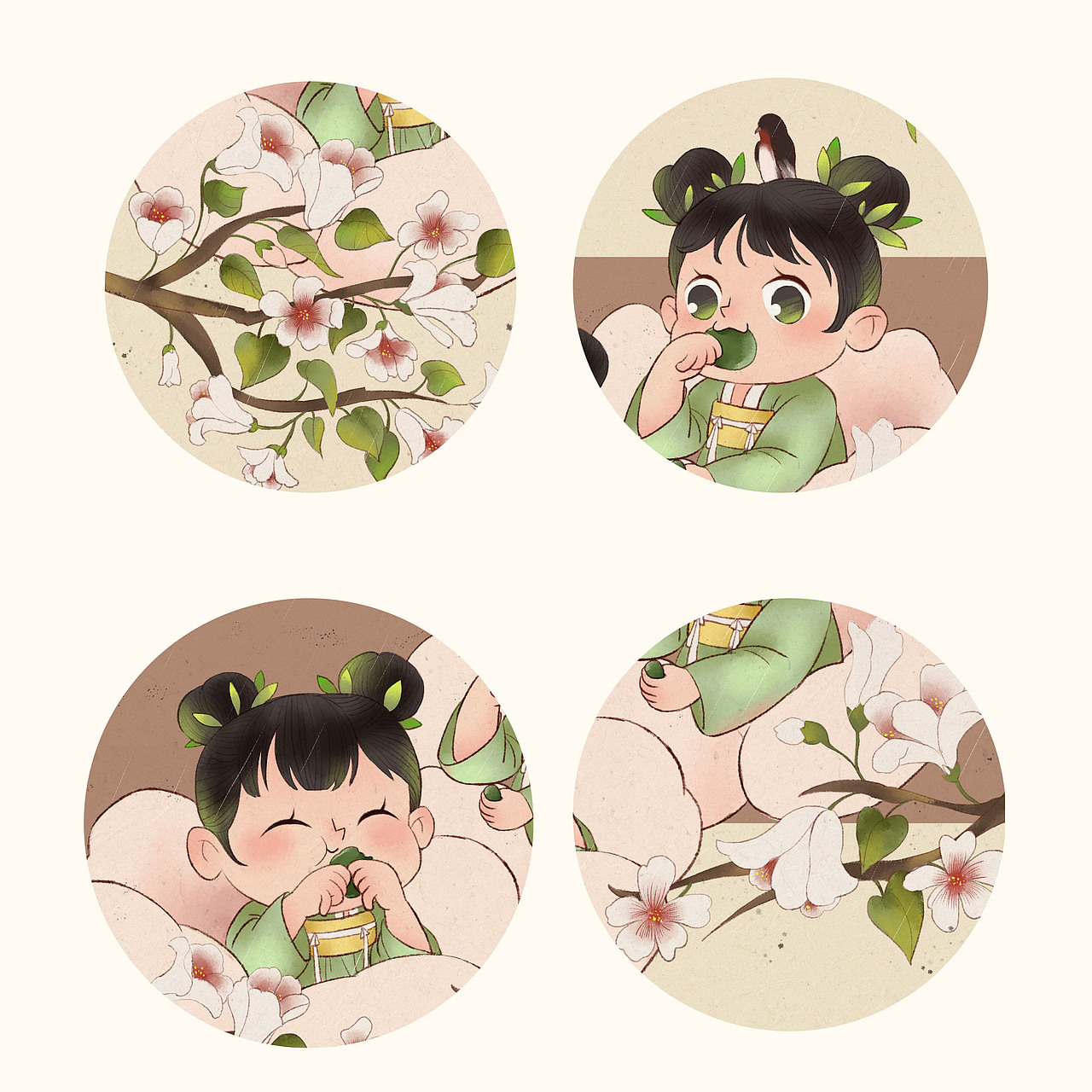 二十四节气插画（立春-谷雨）（图ZMjk2OTA3Mzky） - 儿童插画 - 站酷设计师甜雨Rena原创素材 - 站酷ZCOOL