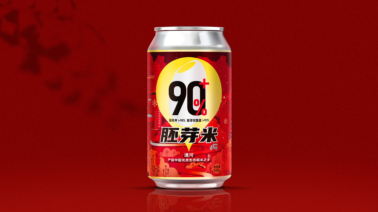 大米包装设计-龙粮鸿富【灌装】胚芽米