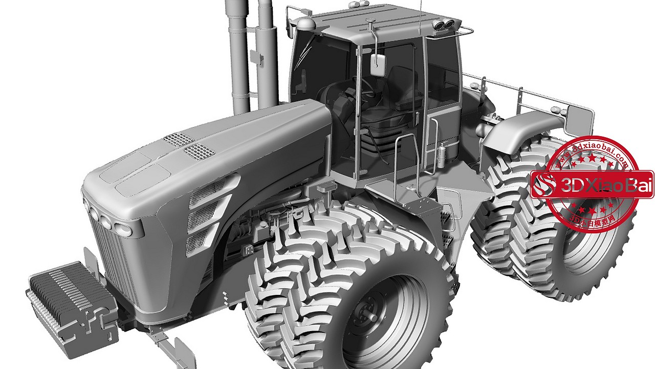铰接式八轮拖拉机3d模型（图ZMzM3NDkyMTY4） - 机械/交通 - 站酷设计师佩奇总原创素材 - 站酷ZCOOL