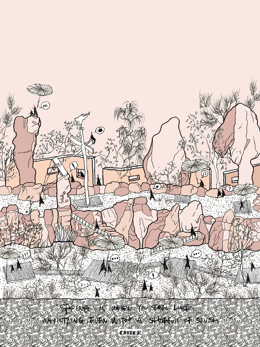 建筑插画系列|Spring,It is hour to.......