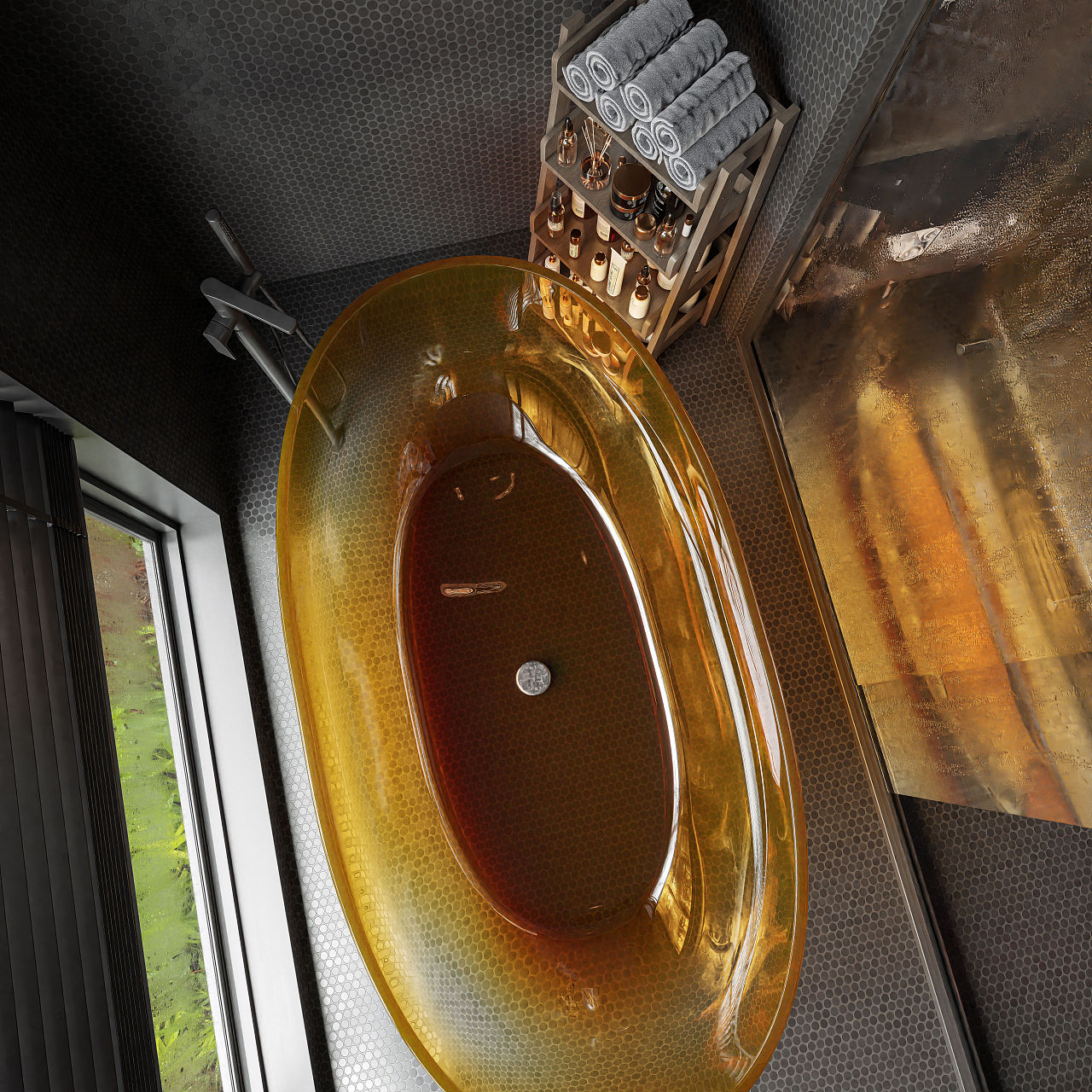 氛围感雨天卧室,想和你爱的人一起进洗手间么。