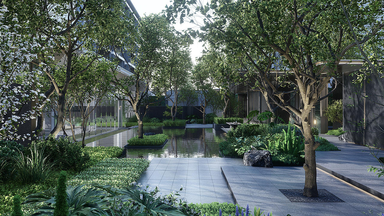 景观示范区lumion渲染（图ZMzM4NzE1NzQ4） - 建筑/空间 - 站酷设计师设计喵蓝豆原创素材 - 站酷ZCOOL